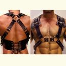Arnés de cuero punk para hombre cinturón cuerpo esclavitud lencería cinturones de hombro suspendedores