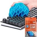 LAZI (Blue Pack 1) Multipurpose Keyboard PC Dust Cleaning Cleaner Slime Gel Jelly Putty Kit Magic Universal Super Clean Gel for Keyboard Laptop Car Accessories Electronic Product per Pack 100gm