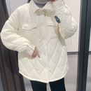 Abbigliamento donna 2022 camicia trapuntata cotone giacca risvolto manica lunga giacca top