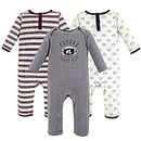 Hudson Baby baby girls Cotton Coveralls Layette Set, Football, 0-3 Months US