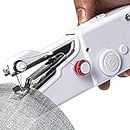 HAITRAL Electric Handy Stitch Sewing Handheld Cordless Portable Sewing Machine For Home Tailoring, Hand Machine Mini Silai Machine Stapler Sewing Machine (Built-In Stitches), White