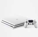 Sony PlayStation 4 Pro 1TB - White Console; 2 remotes; 1 charging dock