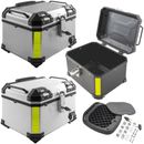 Universal Motorcycle Top Case 46L Scooter Rigid Suitcase Reflective Plate