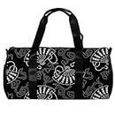 Gym Bag Small Duffel Bag Sports Tote Bag for Yoga,Fan Pattern,Outdoor Fitness Bag Carry on Bag