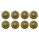 Ani Accessories 3D Lion Antique Face Metal Buttons for Stylish Look Shirt Button Clothing Dress Supplies Clothing Bags Accessories Art & Craft DIY (8 Pcs Shirt Button)