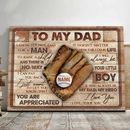 Personalized Baseball Gifts For Dad Canvas, Gift from Son Baseball Dad Canvas fo