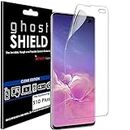 TECHGEAR Screen Protector fits Samsung Galaxy S10 Plus S10+ [ghostSHIELD Edition] Reinforced TPU film Screen Protector Guard Covers [FULL Screen Coverage] Curved Screen Area (NOT for S10e, S10)