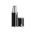 Yeejok Perfume Atomizer for Travel, Portable Mini Refillable Empty Perfume Bottles, Leakproof Cologne Container Perfume Spray Bottle for Men Women, 5ml Scent Pump Case with Leather Case-Black(Silver)
