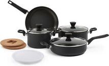 10 Piece Hard Anodized Non-Stick Stackable Cookware Set