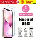 2xTempered Glass Screen Protector For iPhone 15 14 13 12 11 Pro XS Max XR 8 Plus