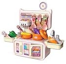 VGRASSP Dream Kitchen Playset Toy Pretend Play Realistic Cooking Action Modern Kitchen Set - Real Like Working Sink - Random Color As Per Stock (Without Stove Small)