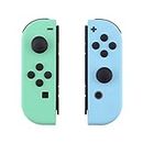 eXtremeRate DIY Replacement Shell Buttons for Nintendo Switch & Switch OLED, Mint Green & Heaven Blue Custom Housing Case with Full Set Button for Joycon Controller [Only The Shell, NOT The Joycon]