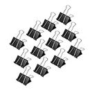 Amazon Basics Binder Paper Clips, Small Clip, 144 Count, 12 Pack of 12, Black