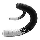 LOOM TREE Bike Handlebar Tape Anti-Vibration Handle Wrap Belt w/ End Plug Black White Cycling | Bicycle Components & Parts | Handlebar Grips Tape & Pads