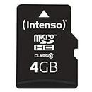 Intenso 3413450 - Adaptador para tarjeta Micro SDHC 4 GB (class 10 incl, 40 MB/s) color negro
