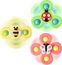 3PCS Suction Cup Spinner Toys for 1 2 Year Old Boys Spinning Toys 12-18 Months S
