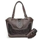 Montana West Handbag And Wallet Fashion Tote Bag For Women, H#coffee, Medium
