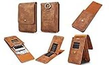 LIKECASE Mobile Phone, Card & Mony Wallet Waist Pack/Belt Bag Case for iPhone 5 / iPhone 5s / iPhone 5c - Brown