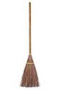 SKENNOVA - 45 inch Tall of Authentic Coconut Leaf Stick Broom Heavy Duty Broom for Sweeping Garbage, Twigs, Leaves, Snow (Wood)