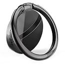 YGKJ Phone Ring Holder, Metal Phone Ring Stand, Universal Mobile Phone Loop 360 Adjustable Cell Phone Finger Grip Compatible With iPhone, Samsung, HUAWEI, LG, Sony and All Smartphones (Black)