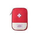First Aid Bag, 15x10.5x2cm Empty First Aid Pouch, Mini Portable Medical Bag for Outdoor Camping Hiking Home Travel Emergency, Multi Emergency Medicine Storage Bag Cycling (Red)