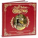FAO Schwarz 1001876 The Night Before Christmas Premiere Genuine Leather-Bound Book, Multicolor