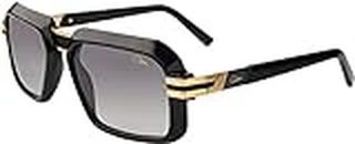 Cazal Men's 8039 Black and Gold Grey Lens Luxury Sunglasses