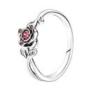 PANDORA, Disney Beauty and the Beast Rose Ring, Size 60