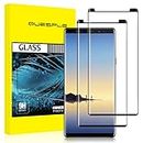 QUESPLE Samsung Galaxy Note 8 Screen Protector [2 Pack], HD Shatterproof 3D Full Coverage Samsung Note 8 Tempered Glass Screen Protector Film, Anti-Scratch/High Sensitivity/Case Friendly