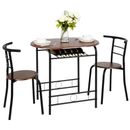 VINGLI 3 Piece Dining Set,Small Kitchen Table Set for 2,Breakfast Table Set