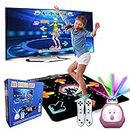 YRPRSODF Dance Mat for Kids & Adults, Musical Electronic Dance Step Pad with 100+ Games, 200+Songs, HD Camera, 2 Wireless Motion Sensor Controllers, MTV& Cartoon Mode, Toy Gift for Girls& Boys age 3+