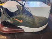NIKE AIR MAX 270 ROUGH GREEN HOT CURRY Mens Size 10 DQ4686-300 Hunter Olive 