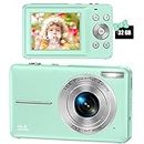 Digital Camera, FHD 1080P Digital Camera for Kids Video Camera with 32GB SD Card 16X Digital Zoom, Compact Point and Shoot Camera Portable Small Camera for Teens Students Boys Girls Seniors(Green)
