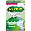 Polident 3 Minute Daily Denture Cleaner Triple Mint Fresh 96 Tabs (Packaging May Vary)
