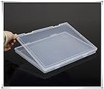 Portable A4 File Box Transparent Plastic Box Office Supplies Holder Document Paper Protector Desk Paper Organizers Case PP Storage Collections Container Magazine Organizers Box Case (1PCS)