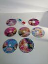 Lot of 7 Mixed Barbie Kid's DVD Movies / games Magic of Pegasus 3D  (no cases )