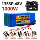 13S3P 48V 100000mAh 100Ah Lithium-ion Battery Pack with 1000W BMS for 54.6V E-bike Electric Bicycle