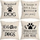 4pcs The Dog Claw Welcome We You Like Dogs Decorative Throw Pillow Cover, Funny Dog Lover Gifts For Women, Funny Dog Quotes Pillow Covers 16x16/18 X 18/20x20 Inch Room Bed Sofa Decor