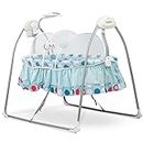 Baybee Wanda Electric Swing Cradle For Baby, Automatic Swing Baby Cradle With Mosquito Net, Remote, Toy Bar & Music | Baby Cradle Crib Jhula For Baby 0 To 2 Years Boys Girls (Blue) - Metal