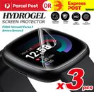 x3pcs Fitbit Versa 3 2 Versa 4 Sense 2 Watch Hydrogel Screen Protector Cover TPU