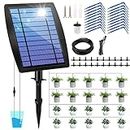 Drip Irrigation System Solar Automatic Drip Irrigation Kit for Potted Plants Support 20Pot 12Timing Modes Plant Watering Devices Easy DIY Vacation Automatic Plant Waterer Indoor Balcony Outdoor Garden