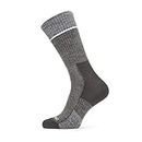 SEALSKINZ Unisex Solo Quickdry Mid Length Socks, Black/Grey, L UK