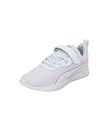 Puma Unisex-Kid Flyer Flex AC PS Dewdrop-White-Fast Pink Sneaker - 1 UK (37638325)
