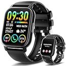 Smartwatch con Llamadas Bluetooth, 1.85" Reloj Inteligente Hombre Mujer con 112 Modos Deportivos, Pulsera Actividad con Pulsómetro, Monitor de Sueño, Impermeable IP68, Smart Watch para iOS Android