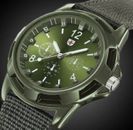 Swiss Wristwatch Men's Slim Sport Watch Military Analog Army Quartz Canvas Strap