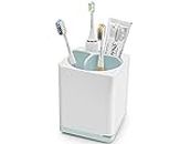 Luvan Small Toothbrush Holder Bathroom Electric Toothbrush and Toothpaste Organizer, Made of Food-Grade PP and ABS Plastic,BPA-Free,Versatile Storage,Detachable for Easy Cleaning