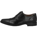 Clarks Men's Tilden Cap Black Leather Formal Shoes - 9 UK