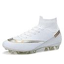 UNIQUFERANGER Foture 4.1 Netfit FG AG Athletic Soccer Shoes XX 17.2 Firm Ground Cleats Soccer Shoe (U.S. Size 4-9), White, 9 Big Kid