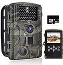 Wildlife Camera, 24MP 4K Video Trail Camera with Night Vision 0.2s Motion Activated Waterproof, Gardens Camera with 32GB SD Card for Outdoor Hunting Bird Watching Nature Scouting