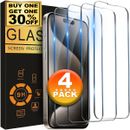 4x Tempered Glass Screen Protector For iPhone 15 14 13 12 11 Pro Max X XS XR 8 7